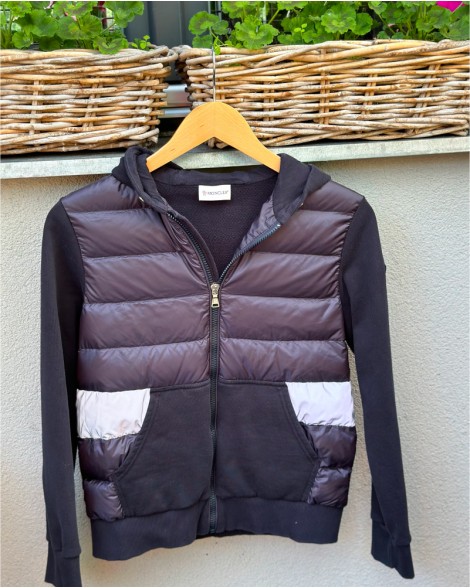 Mikina dětská Moncler modrá s kapucí